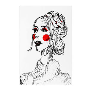 Fashion Model Sketch Acrylic Print