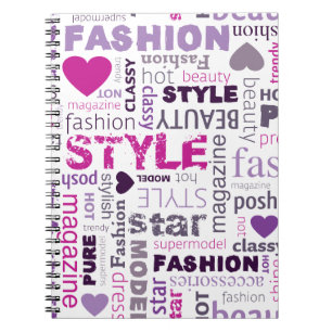 Fashion Model Style Beauty Star Spiral Notebook