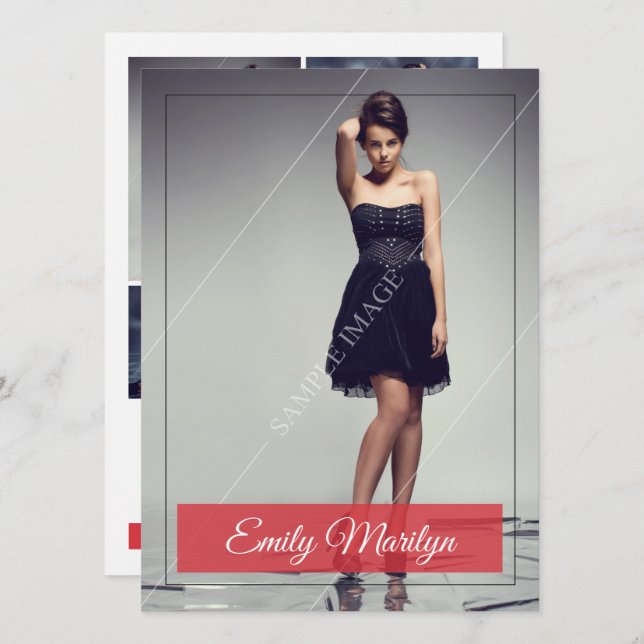 Fashion Modeling Composite Card (Front/Back)