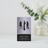 Fashion Models | Steel Business Card (Standing Front)