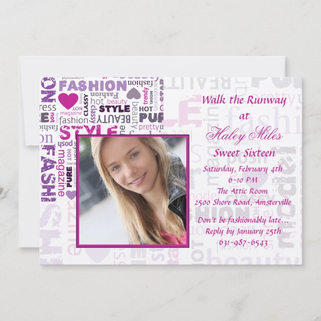 Fashion 'n Style Photo Invitation (Front)