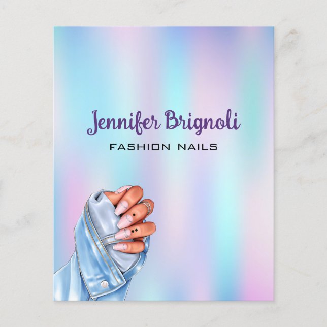 Fashion Nails Makeup Artist Design Flyer (Front)