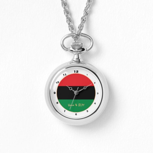 Fashion Pan African Unia Flag Symbol Watch