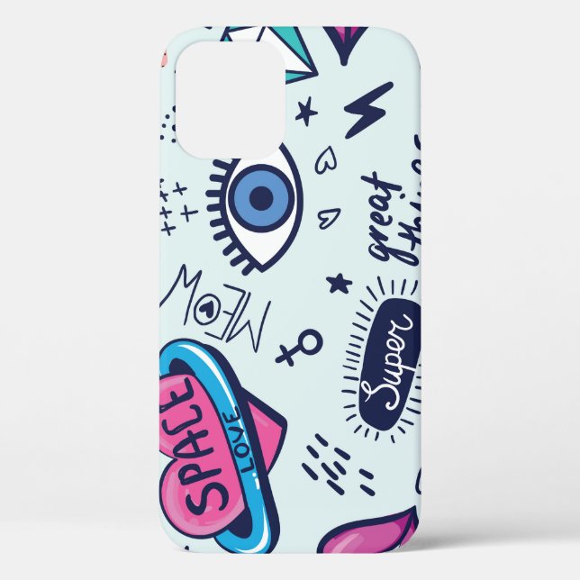 Fashion Patch: Pop Art Stickers. Case-Mate iPhone Case (Back)