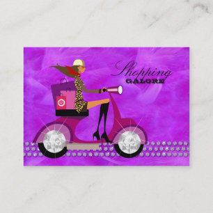 Fashion Personal Shopper Jewelry Feathers Violet Business Card