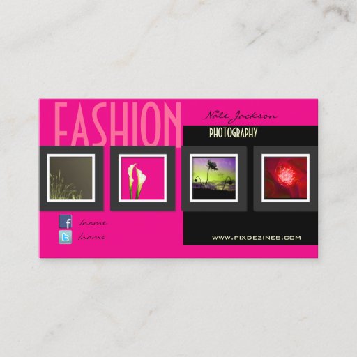 Customizable Fashion photography/photos template business card template