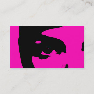 Fashion pink black woman fashionista business card