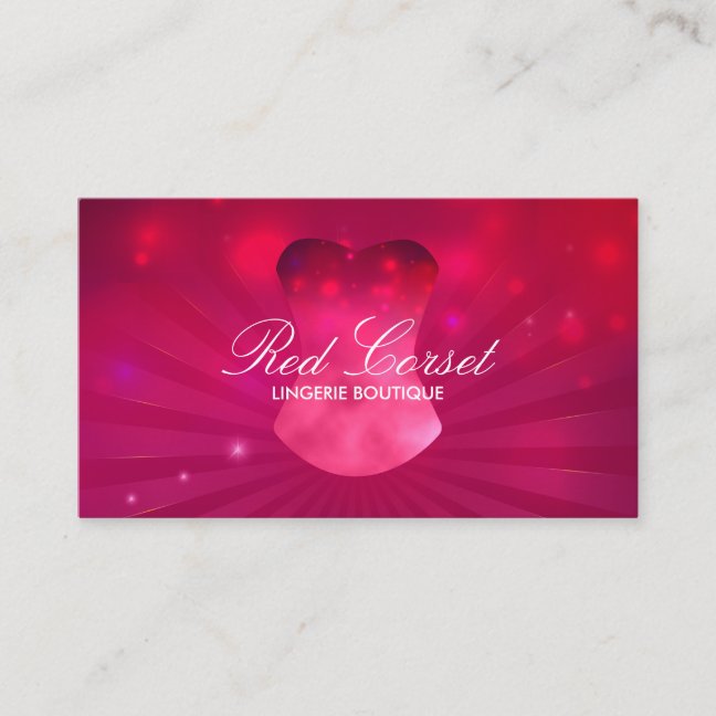 Fashion Pink Lux Corset Lingerie Business Card