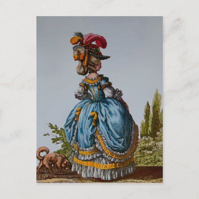 Fashion Plate 18th Century ~ Postcard Invitations (Front)