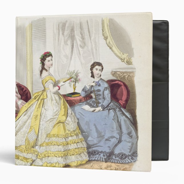 Fashion plate showing ballgowns binder (Front/Inside)