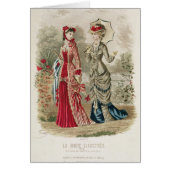 Fashion plate showing hats and dresses (Front)
