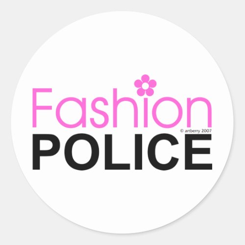 Fashion Police Classic Round Sticker