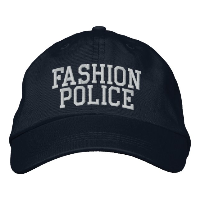 Fashion Police Embroidered Baseball Hat (Front)