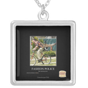 Fashion Police Silver Plated Necklace