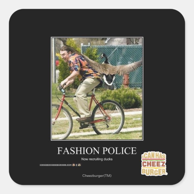 Fashion Police Square Sticker (Front)
