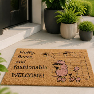 Fashion Poodle Door Mat