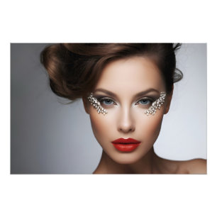 Fashion portrait of woman art photo print