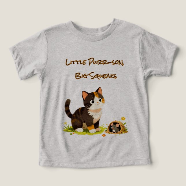 Fashion Preschool Kitten Mouse T-Shirt Toddler T-shirt (Design Front)