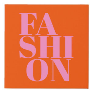Fashion Print Orange And Pink Preppy Modern Decor