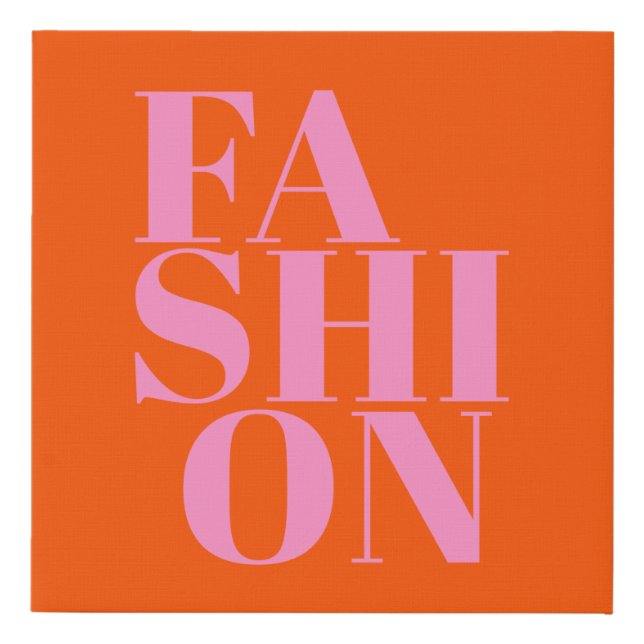 Fashion Print Orange And Pink Preppy Modern Decor (Front)