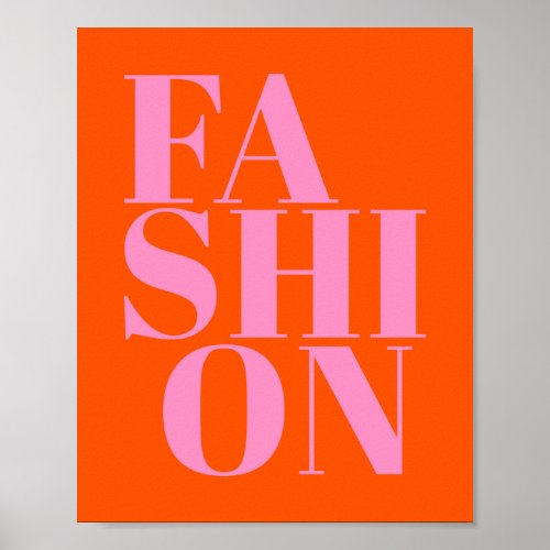 Fashion Print Orange And Pink Preppy Modern Decor