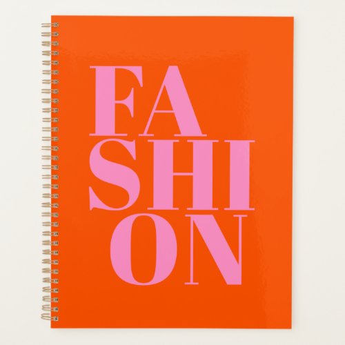 Fashion Print Orange And Pink Preppy Modern Decor Planner