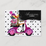 Fashion Purse Scooter Girl Business Card at Zazzle