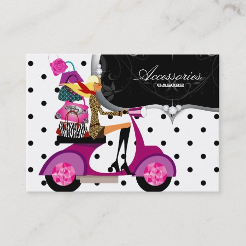 Fashion Purse Scooter Girl Business Card