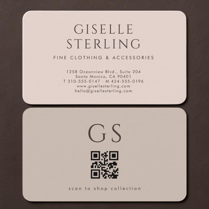 Fashion QR Code Business Card