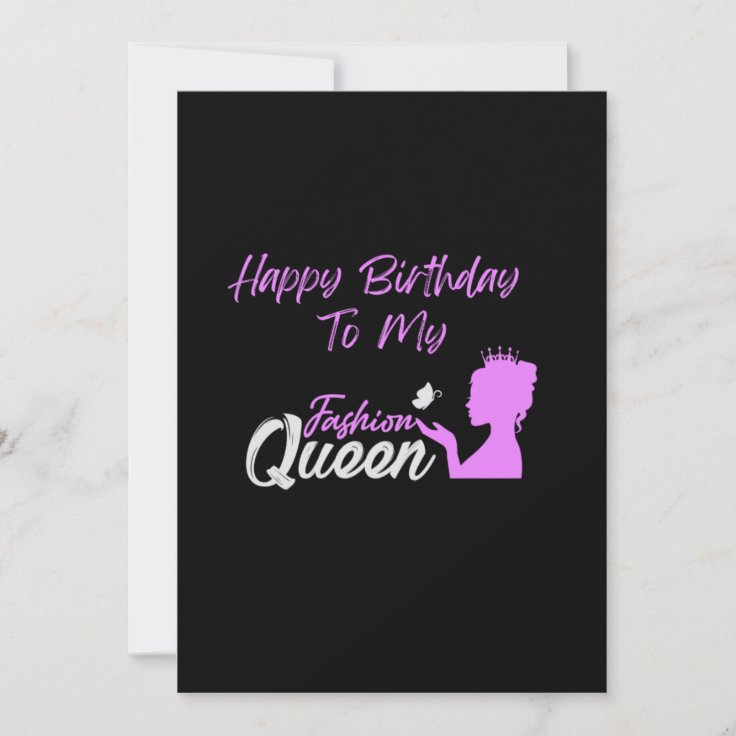 Fashion Queen Birthday Card | Zazzle