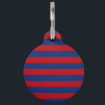 Fashion Red and Blue Horizontal Stripes Pet ID Tag<br><div class="desc">A modern vibrant red and blue horizontal stripes decor for a fine custom gift.  
 


 
Use the "Message" link to contact us with your special design requests or for some assistance with any of your customization needs.</div>
