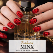Fashion Red Rose Romantic Floral  Nail Wrap 