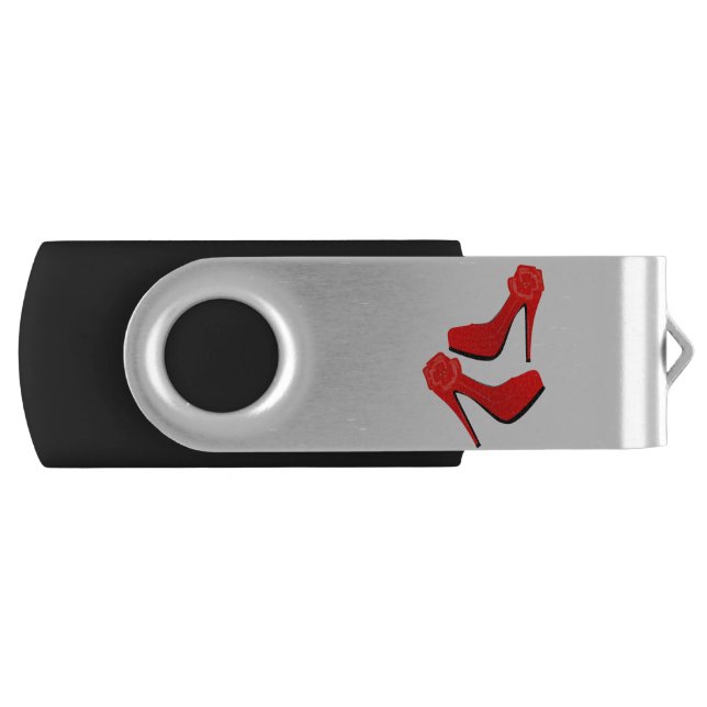 Fashion - red smart shoes flash drive (Front)