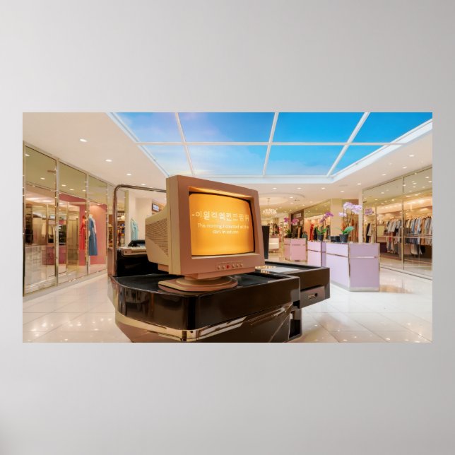 Fashion Retail Poem From Computer Monitor Poster (Front)
