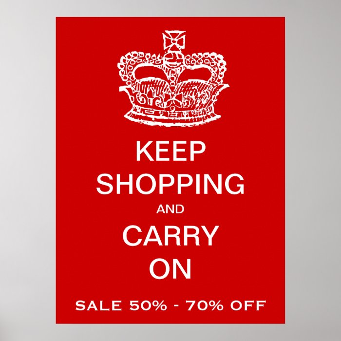 Fashion Retail SALE Poster Crown Red