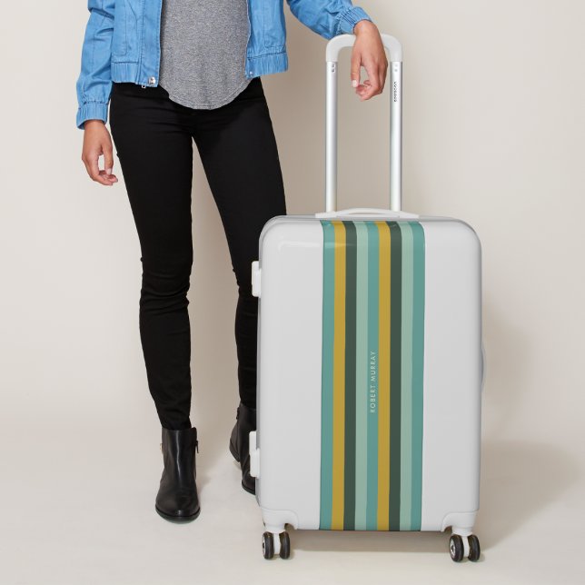 Fashion Retro Vintage Vibe Stripes Luggage (Creator Uploaded)