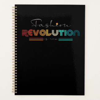 Fashion Revolution Retro Typographic Notebook