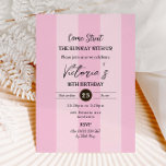 Fashion Runway 16th Birthday Feminine Chic Girly Invitation<br><div class="desc">Personalize this pretty fashion themed birthday invitation easily and quickly. Simply click the customize it further button to edit the texts,  change fonts and fonts colors. All text is editable. Featuring a lovely pink striped background. Matching items available in store. (c) Somerset Fine Paperie</div>