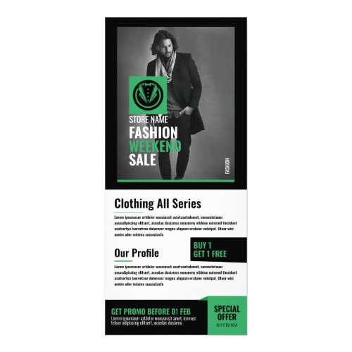 Fashion Sale _ Green Rack Card