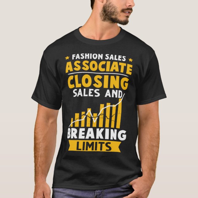 Fashion Sales Associate Closing Sales And Breaking T-Shirt (Front)