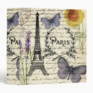 Fashion Salon SPA french eiffel tower Paris 3 Ring Binder