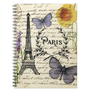 Fashion Salon SPA french eiffel tower Paris Notebook