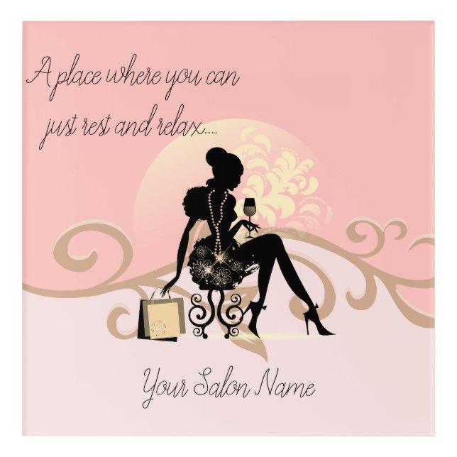 Fashion Scene Dressing Room Retro . Acrylic Print (Front)