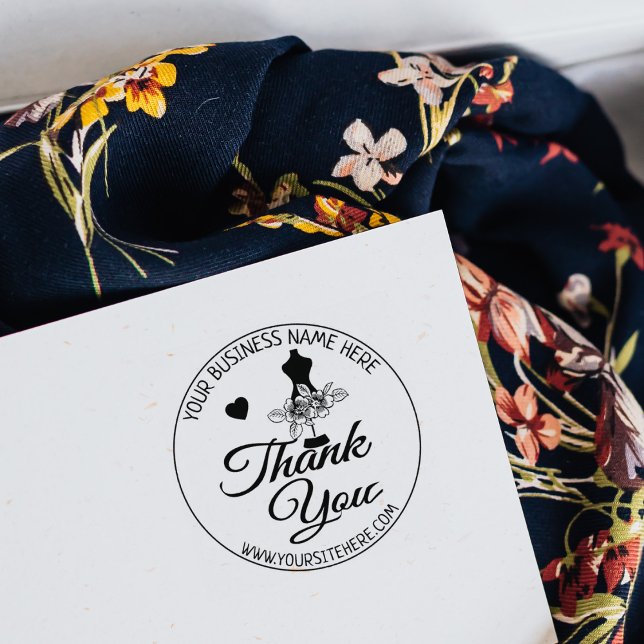 Fashion Script Thank You Rubber Stamp (Creator Uploaded)