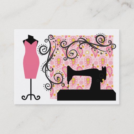 Customizable Fashion / Seamstress Card - SRF Business Card Template