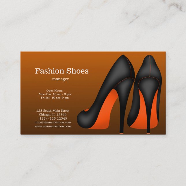 Fashion Shoes Business Card (Front)