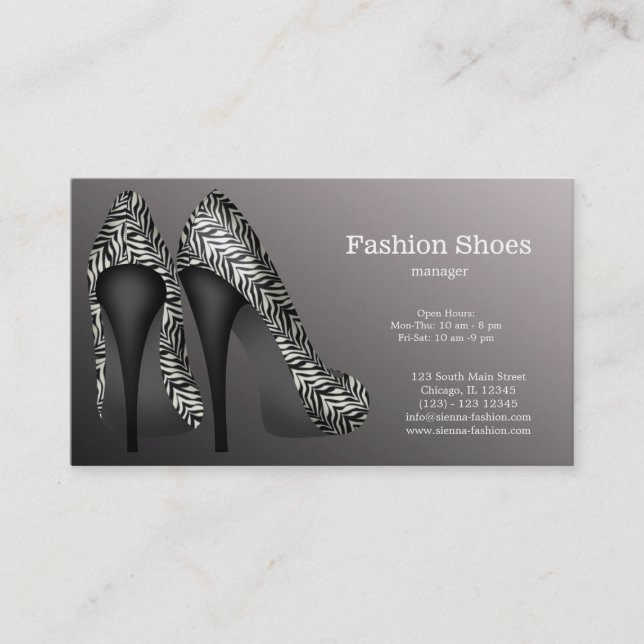 Fashion Shoes Business Card (Front)