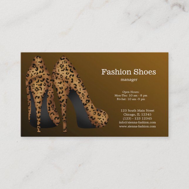 Fashion Shoes Business Card (Front)