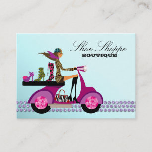 Fashion Shoes Jewelry Business Card Scooter Blue