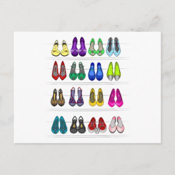 Fashion Shoes Postcard by CateLE at Zazzle